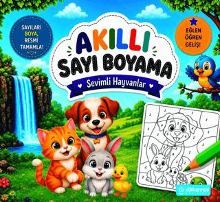 Akıllı Sayı Boyama - Sevimli Hayvanlar | Atlı Karınca Yayınları (Ciltsiz) - Resim 1