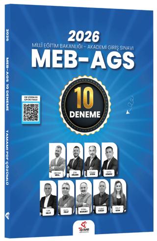 2026 MEB-AGS Tüm Dersler 10 Deneme Çözümlü | Tekrar Akademi Yayınları (Ciltsiz) - Resim 1