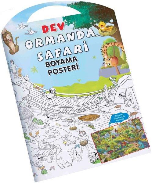 Dev Ormanda Safari - Boyama Posteri | 0-6 Yaş Yayınları (İnce Kapak) - Resim 1