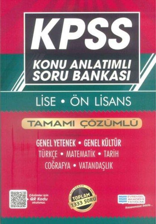 KPSS Lise Ön Lisans GYGK Konu Anlatımlı Soru Bankası | Evrensel İletişim Yayınları (İnce Kapak)