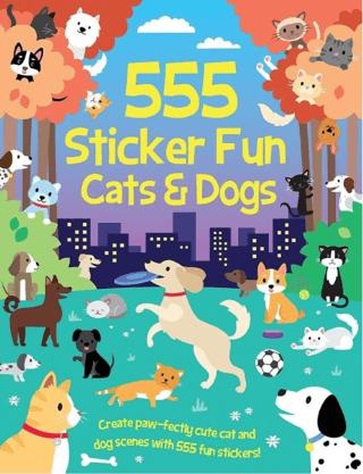 555 Sticker Fun - Cats and Dogs Activity Book | IMAGINE THAT (Ciltli)