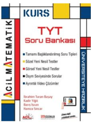 TYT Matematik KURS Soru Bankası - Kadir Yiğit kitap kapağı