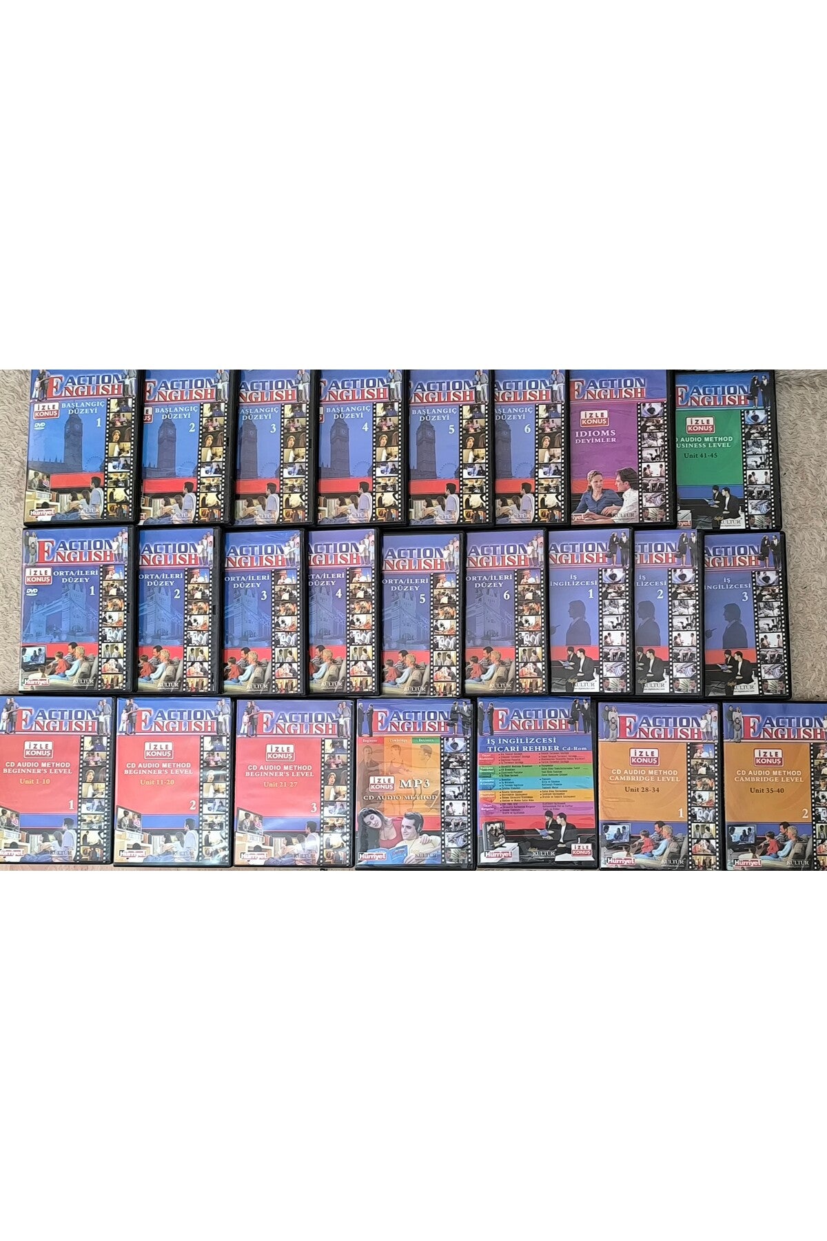 Action English İş İngilizcesi Eğitim Seti (16 Dvd, 6 Audio Cd, 1 Mp3 Cd, 1 Cd-Rom) kitap kapağı