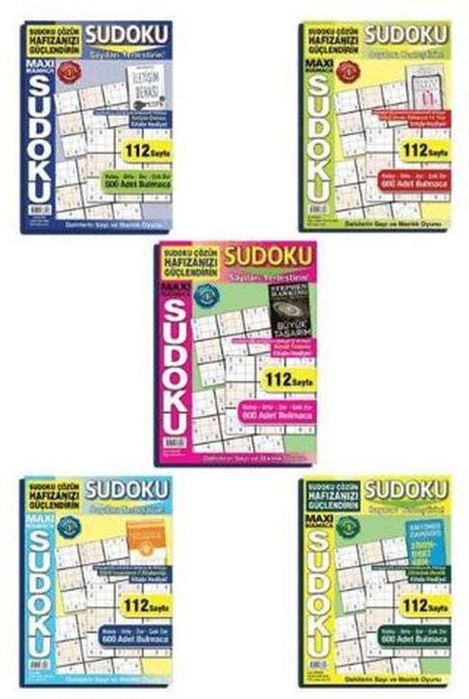 Maxi Sudoku 5'li Set | Maxi Yayıncılık (Ciltsiz)