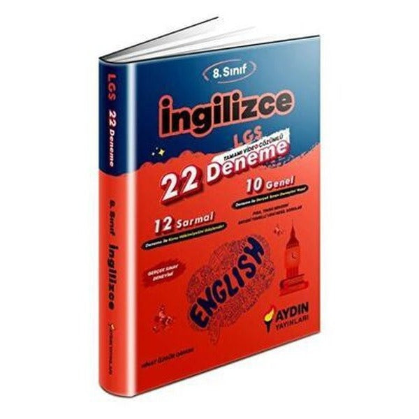 LGS 8. Sınıf İngilizce 22 Deneme | Aydın Yayınları-Eğitim (İnce Kapak)