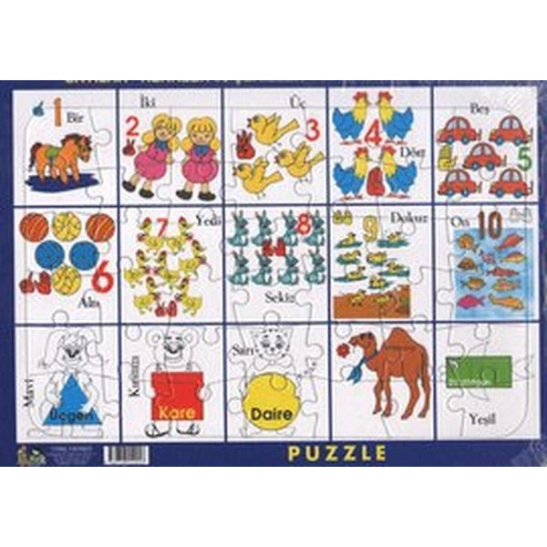 Yapboz 11 Sayılar - Renkler - Şekiller