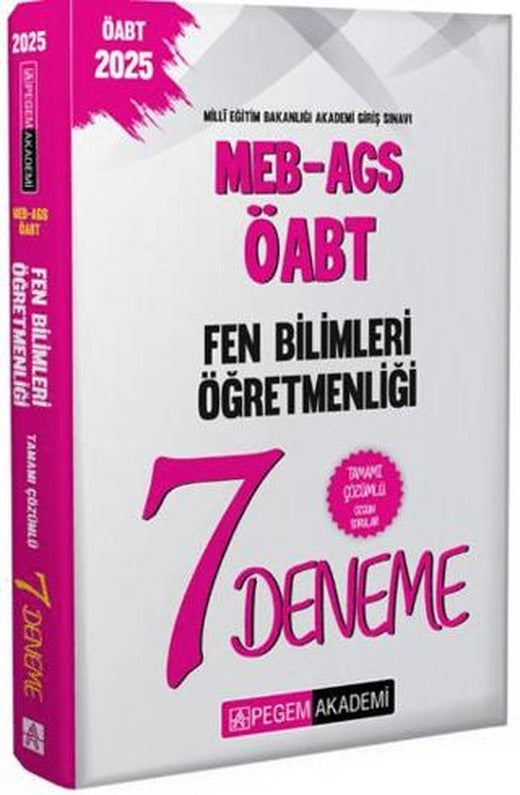 2025 MEB-AGS-ÖABT Fen ve Teknoloji Öğretmenliği Tamamı Çözümlü 7 Deneme | Pegem Akademi Yayıncılık (Ciltsiz)