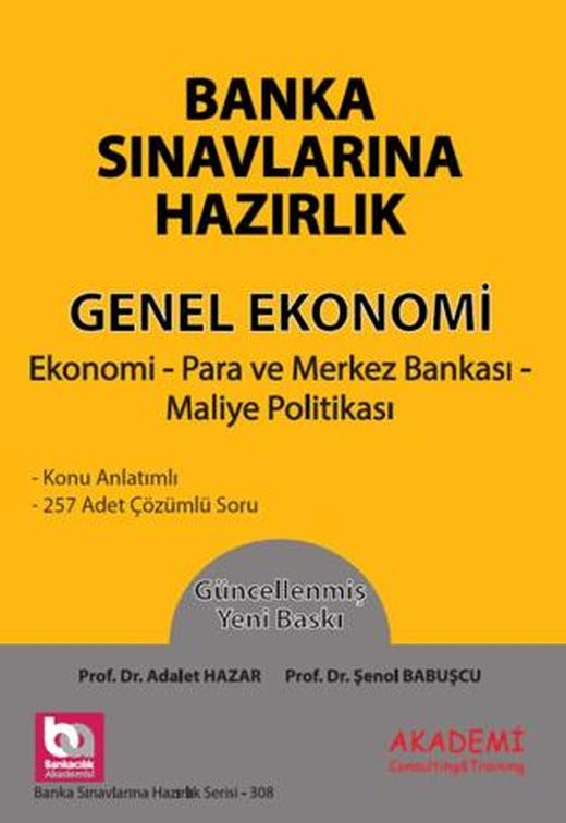 Banka Sınavlarına Hazırlık Genel Ekonomi | Akademi Consulting Training (Ciltsiz)