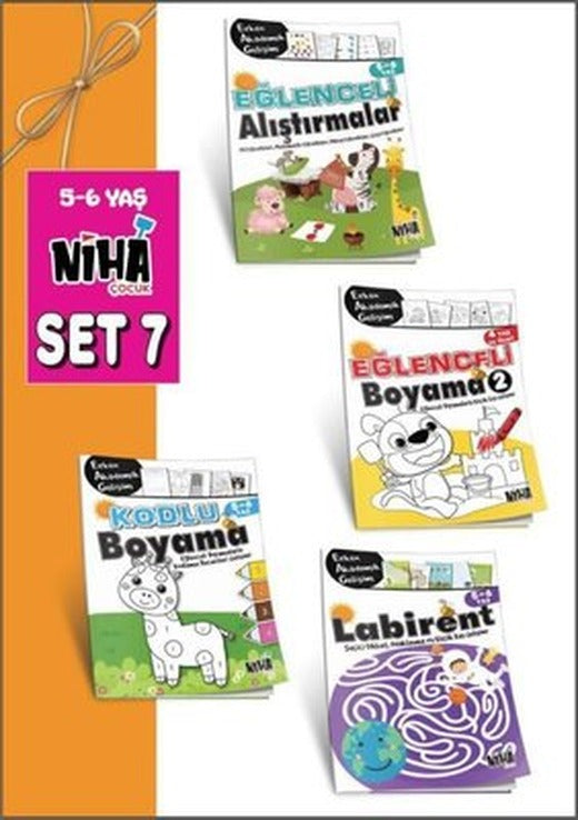 5-6 Yaş Set 7 - 4 Kitap Takım | Niha Çocuk (İnce Kapak)