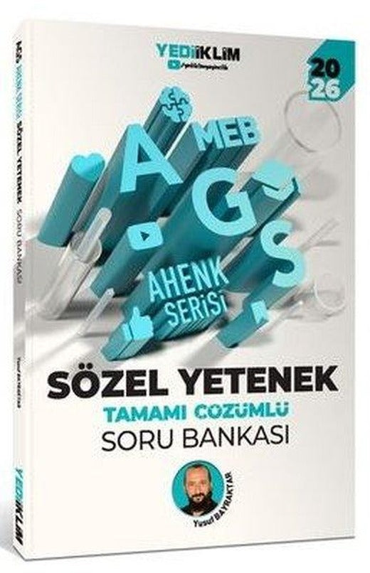 2026 MEB AGS Ahenk Serisi Sözel Yetenek Tamamı Çözümlü Soru Bankası | Yediiklim Yayınları (İnce Kapak)