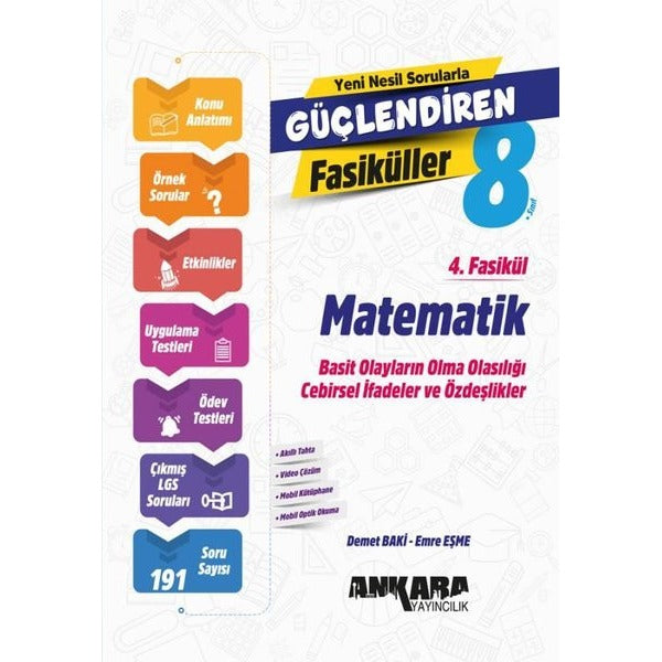 8. Sınıf Matematik Güçlendiren 4. Fasikül | Ankara Yayıncılık (İnce Kapak)