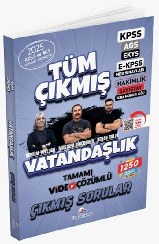 2026 Vatandaşlık Tüm Sınavlar Tamamı Video Çözümlü Çıkmış Sorular | Dizgi Kitap (Ciltsiz)