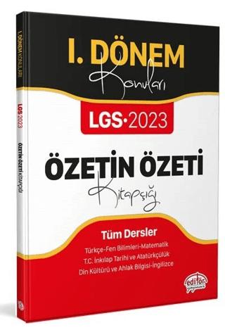 LGS 1. Dönem Konuları Özetin Özeti Kitapçığı