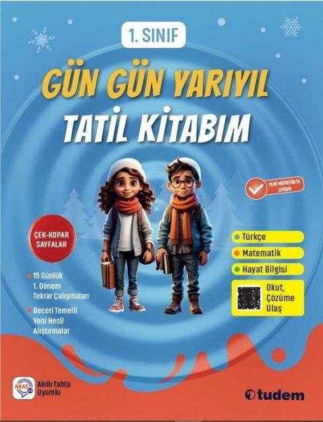 1. Sınıf Gün Gün Yarıyıl Tatil Kitabım | Tudem Yayınları - Ders Kitapları (İnce Kapak) - Resim 1