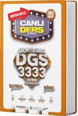 Akademi Denizi Yayıncılık 2024 DGS Sayısal Sözel Yetenek 3333 Soru Bankası - Kolektif kitap kapağı