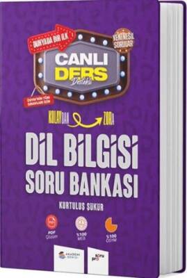 Akademi Denizi Yayıncılık KPSS Dil Bilgisi Kolaydan Zora Canlı Ders Soru Bankası - Kurtuluş Şükür kitap kapağı