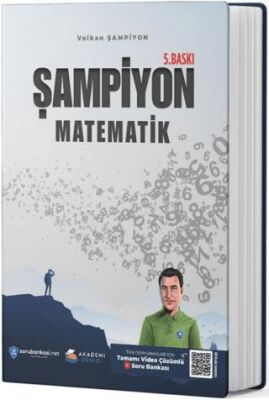 Akademi Denizi Yayıncılık Şampiyon Matematik Soru Bankası - Volkan Şampiyon kitap kapağı