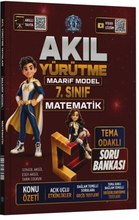 Akıl Yürütme Yayınları 7. Sınıf Matematik Maarif Model Tema Odaklı Soru Bankası Akıl Yürütme Yayınları kitap kapağı