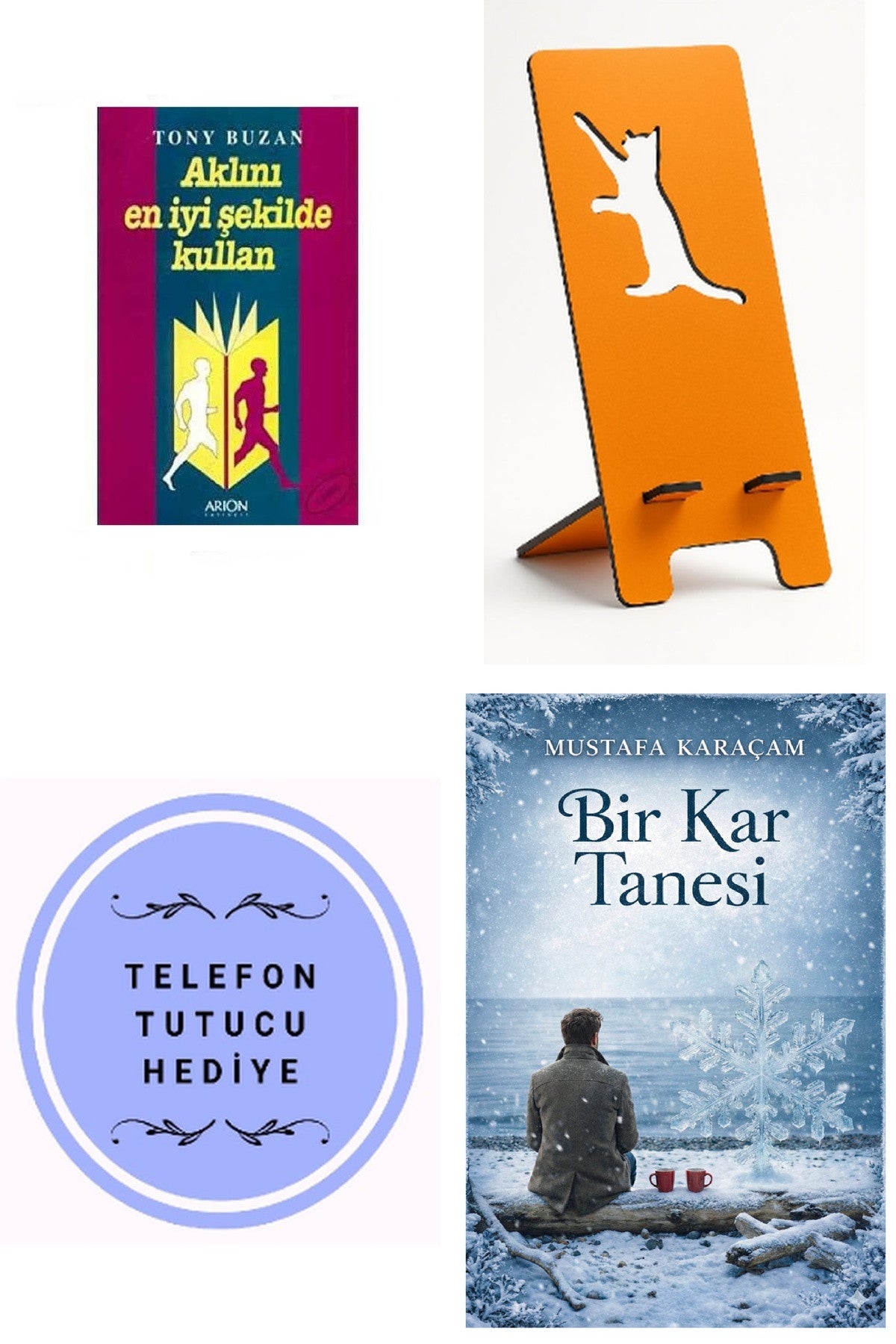 Aklını En İyi Şekilde Kullan - Tony Buzan + Telefon Tutucu + Bir Kar Tanesi kitap kapağı