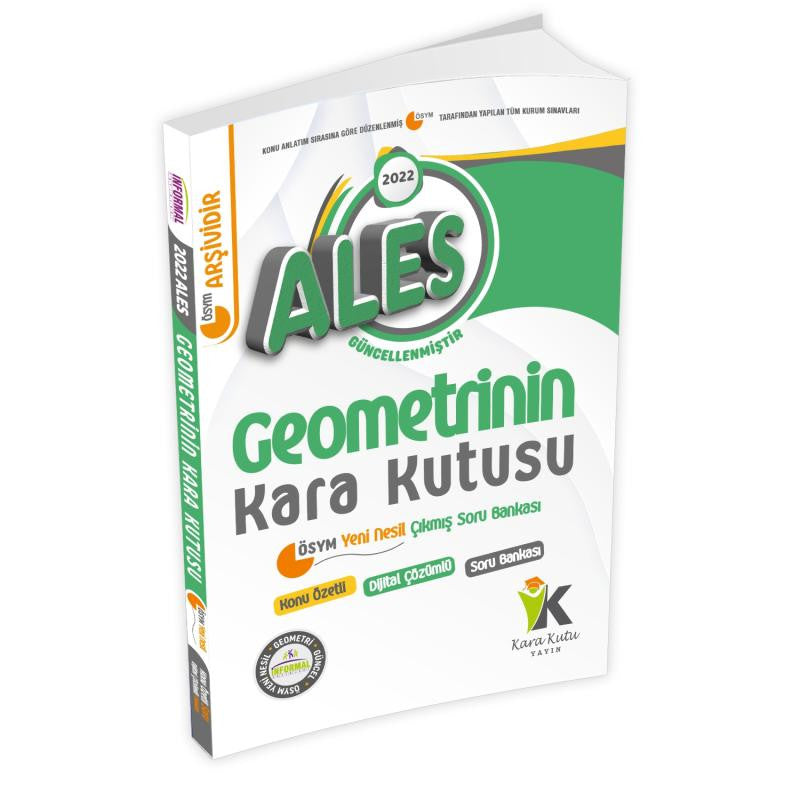 ALES Geometrinin Kara Kutusu Konu Özetli Tamamı Çözümlü Çıkmış Soru Bankası kitap kapağı