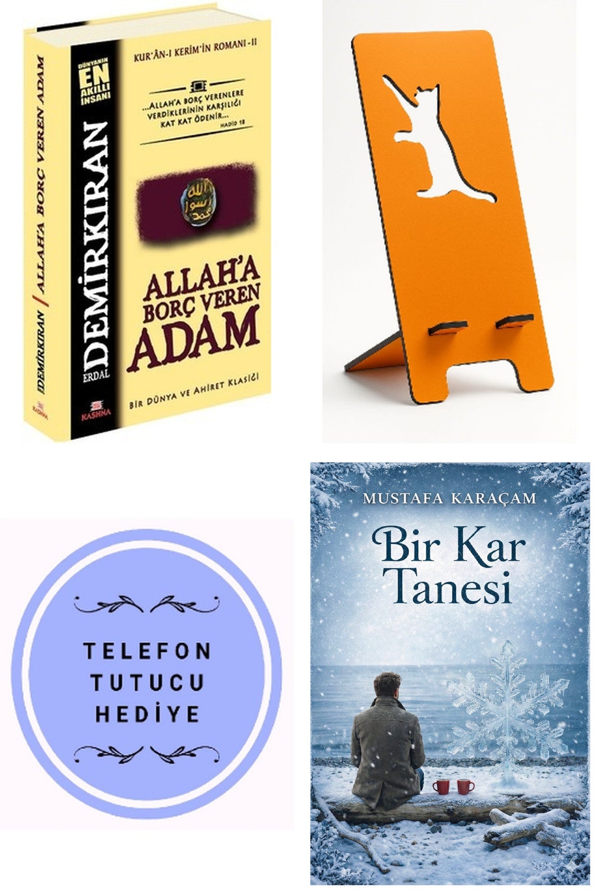 Allah'a Borç Veren Adam - Erdal Demirkıran + Telefon Tutucu + Bir Kar Tanesi kitap kapağı