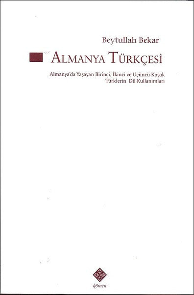 Almanya Türkçesi - Beytullah Bekar kitap kapağı