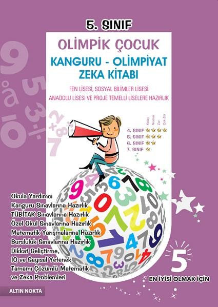 Altın Nokta Yayınları 5. Sınıf Olimpik Çocuk Kanguru - Olimpiyat Zeka Kitabı Tamamı Çözümlü - Kolektif kitap kapağı