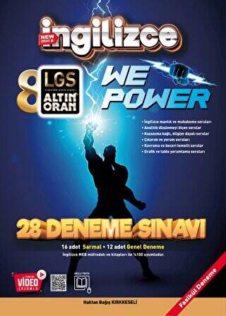 Altın Oran 8.Sınıf İngilizce We Power 28 Deneme Sınavı Tamamı Video Çözümlü - Borealis Yayıncılık - Kolektif kitap kapağı