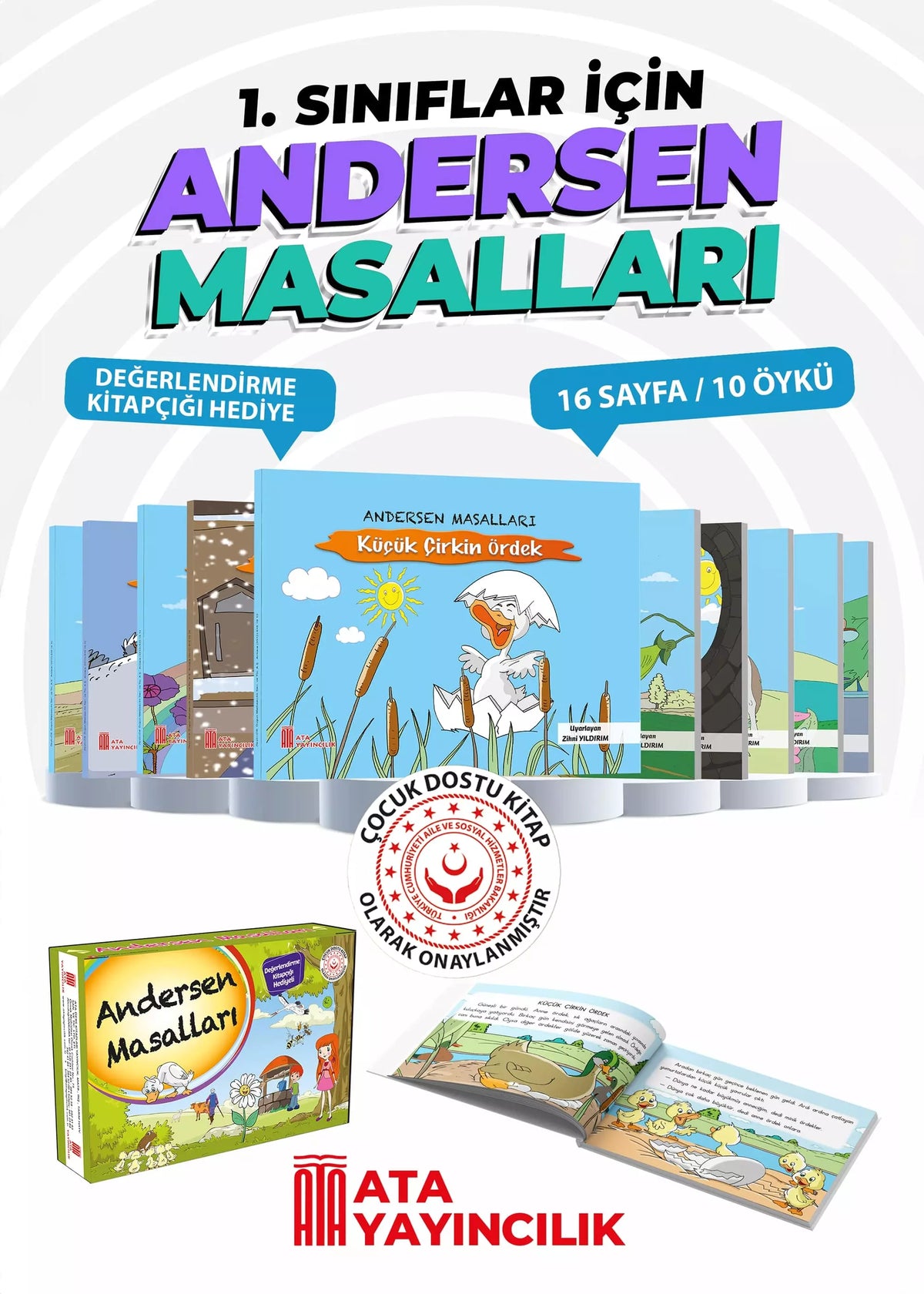 Andersen Masalları 10'Lu Set Ata Yayıncılık kitap kapağı