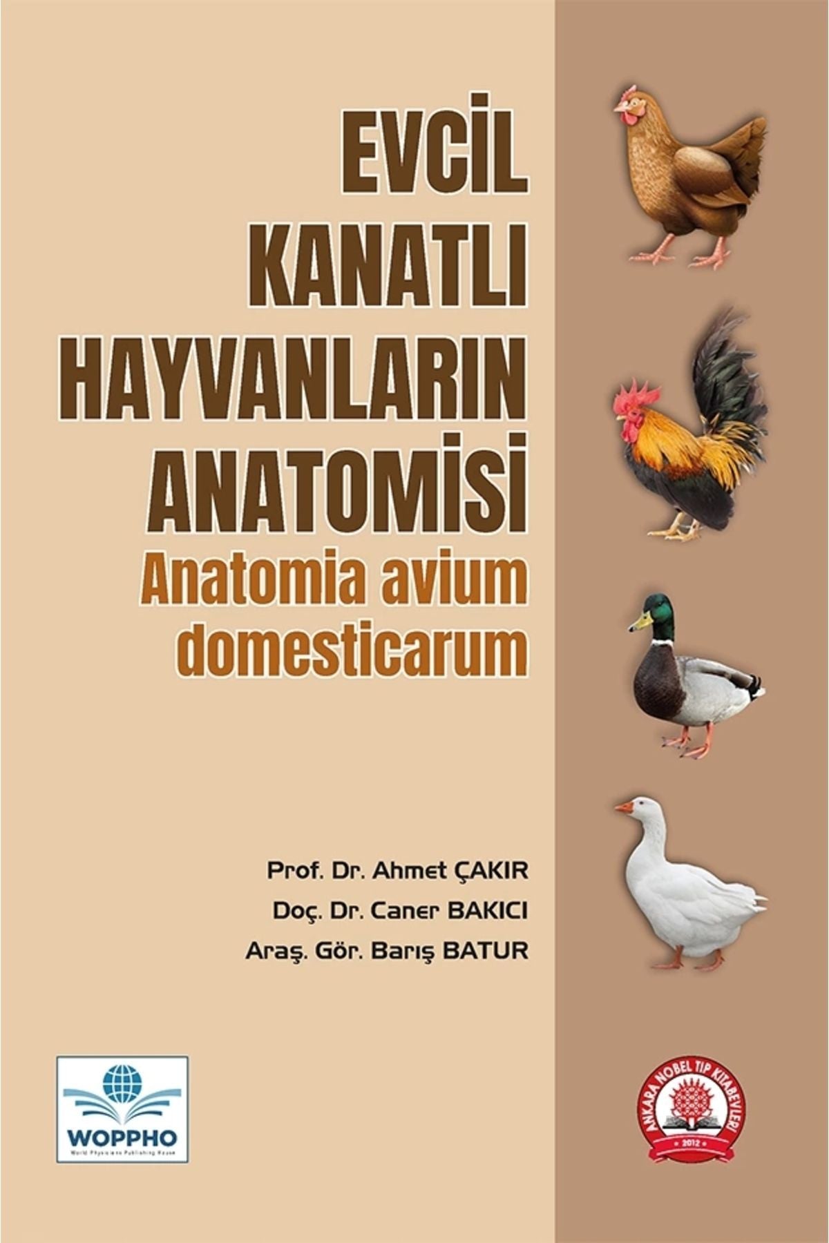 Evcil Kanatlı Hayvanların Anatomisi kitap kapağı