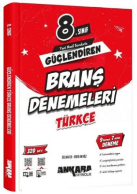 8. Sınıf Türkçe Güçlendiren Branş Denemeleri Ankara Yayıncılık - Selma Er kitap kapağı