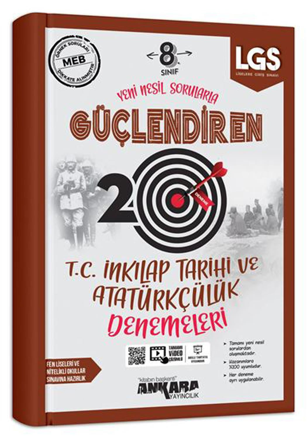 Ankara Yayınları 8. Sınıf Lgs İnkilap Tarihi Güçlendiren 20 Li Deneme kitap kapağı