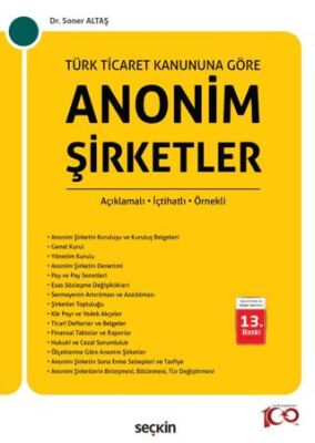 Anonim Şirketler - Soner ALTAŞ kitap kapağı