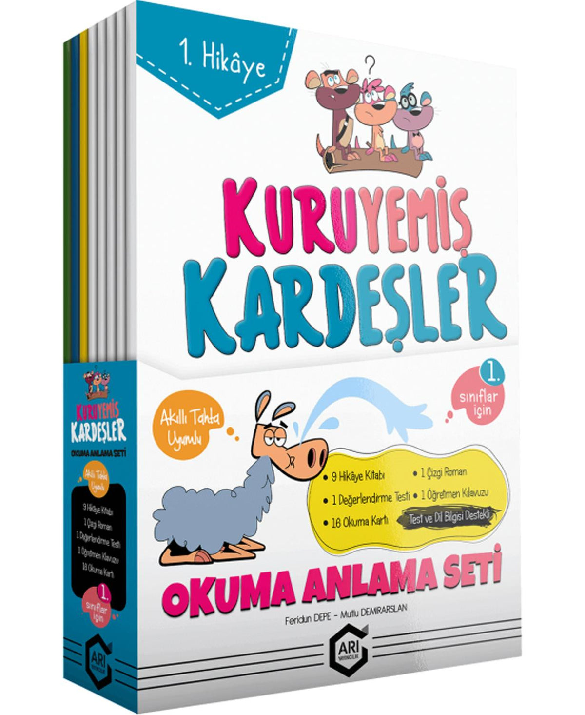 Arı Yayınları 1. Sınıf Kuruyemiş Kardeşler 10 Kitap ( Okuma Anlama ) 2021-2022 - Feridun Depe kitap kapağı