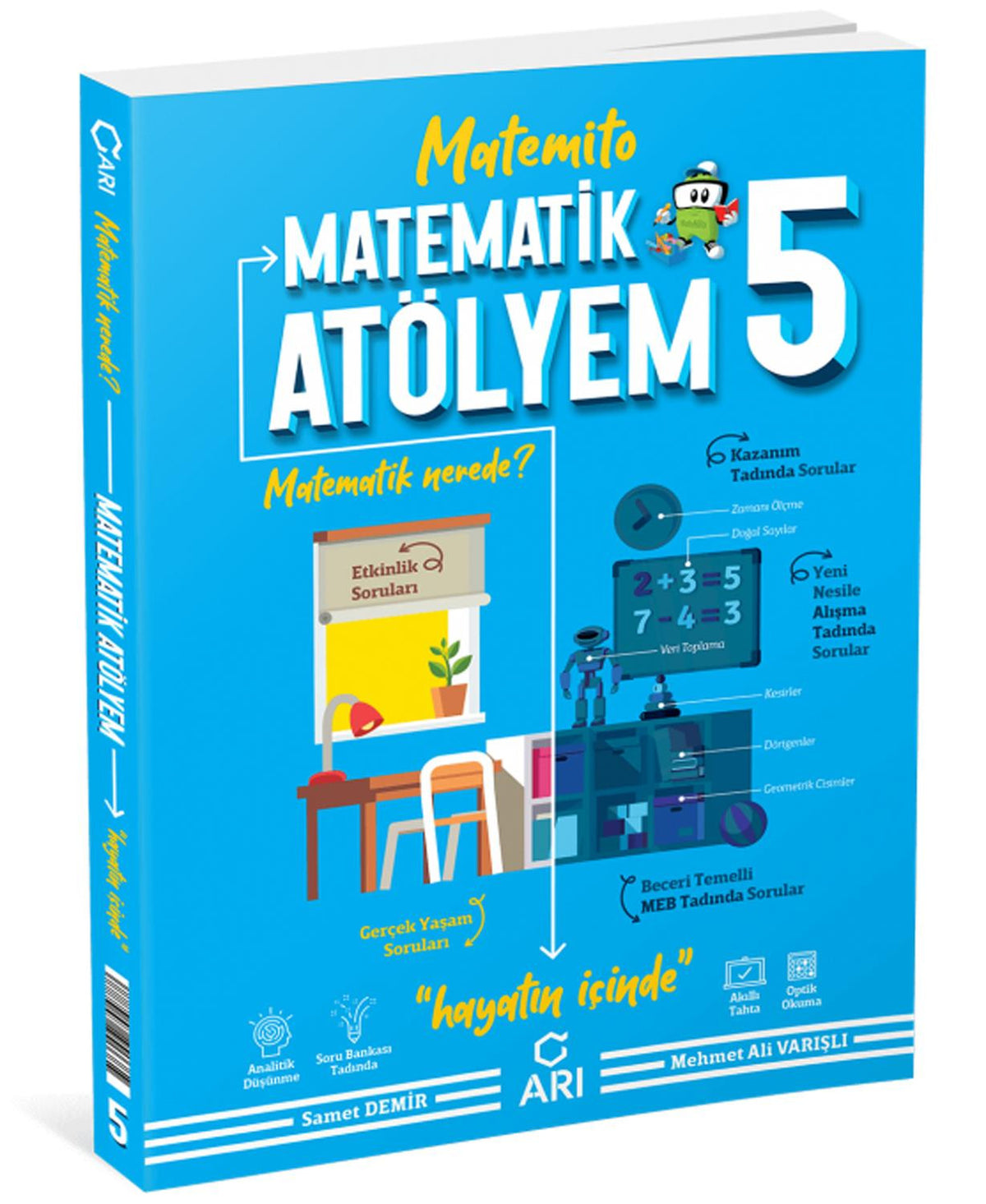 Arı Yayınları 5. Sınıf Matematik Atölyem Soru Bankası 2021-2022 - Kolektif kitap kapağı