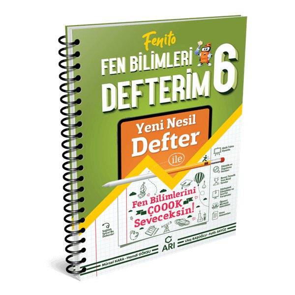 Arı Yayınları 6. Sınıf Fen Bilimleri Defterim - Fenito Yni kitap kapağı
