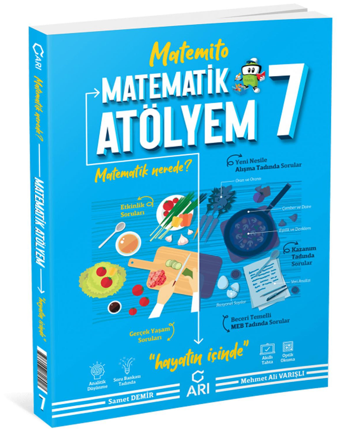 Arı Yayınları 7. Sınıf Matematik Atölyem Soru Bankası 2021-2022 - Samet Demir kitap kapağı