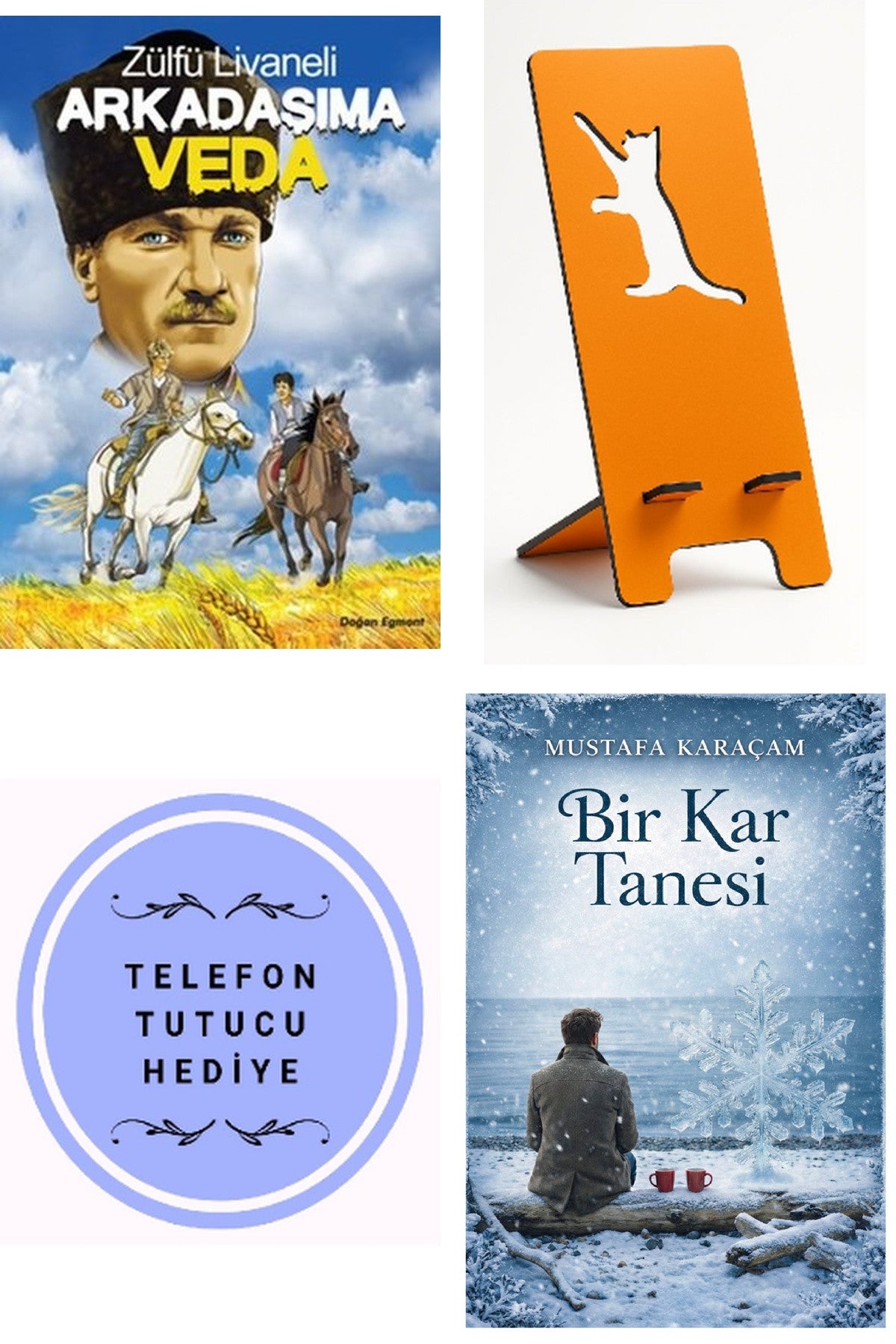 Arkadaşıma Veda - Zülfü Livaneli + Telefon Tutucu + Bir Kar Tanesi kitap kapağı