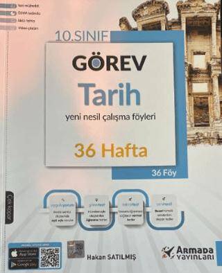Armada 10. Sınıf Görev Tarih Yeni Nesil Çalışma Föyleri 36 Hafta Yeni - Hakan Satılmış kitap kapağı