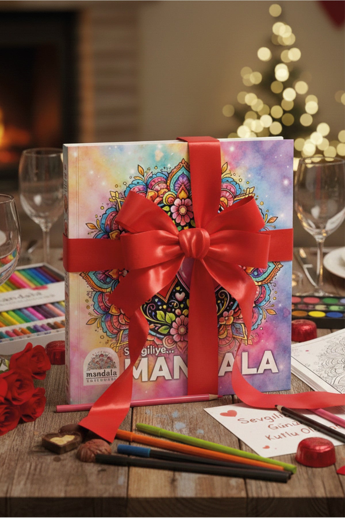 Art Terapi Mandala Yayınları Sevgililer Günü Özel Mandala Büyükler İçin Boyama Kitabı. Sevgiliye En Güzel Hediye kitap kapağı