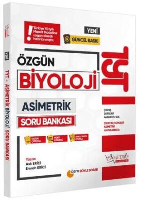 2025 YKS-TYT Asimetrik Biyoloji Özgün Soru Bankası Yeni Nesil Dijital Çözümlü - Aslı Erici kitap kapağı