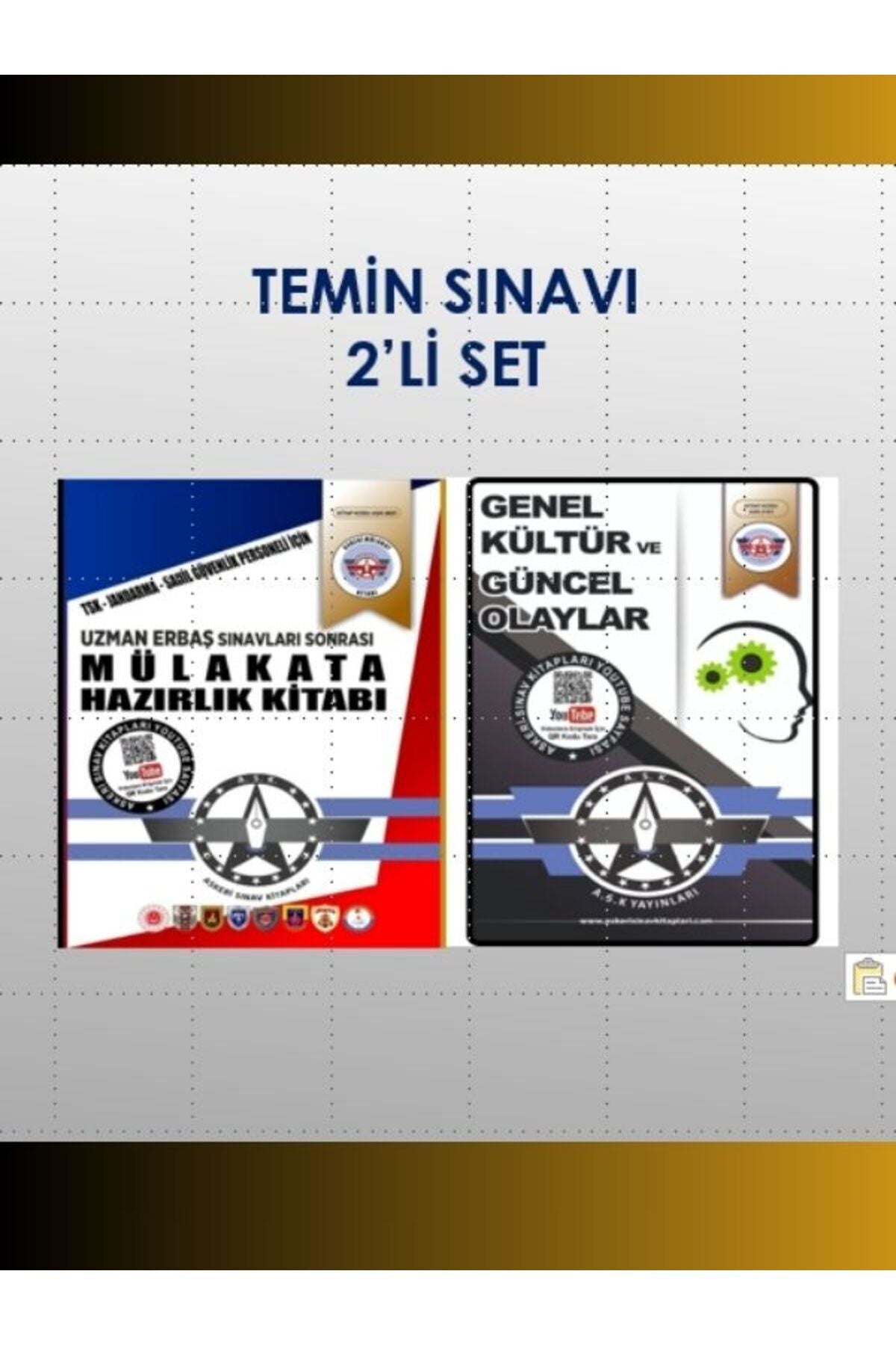 Askeri Sınav Kitapları Uzman Erbaş Temini Mülakata Hazırlık 2’Li Set kitap kapağı