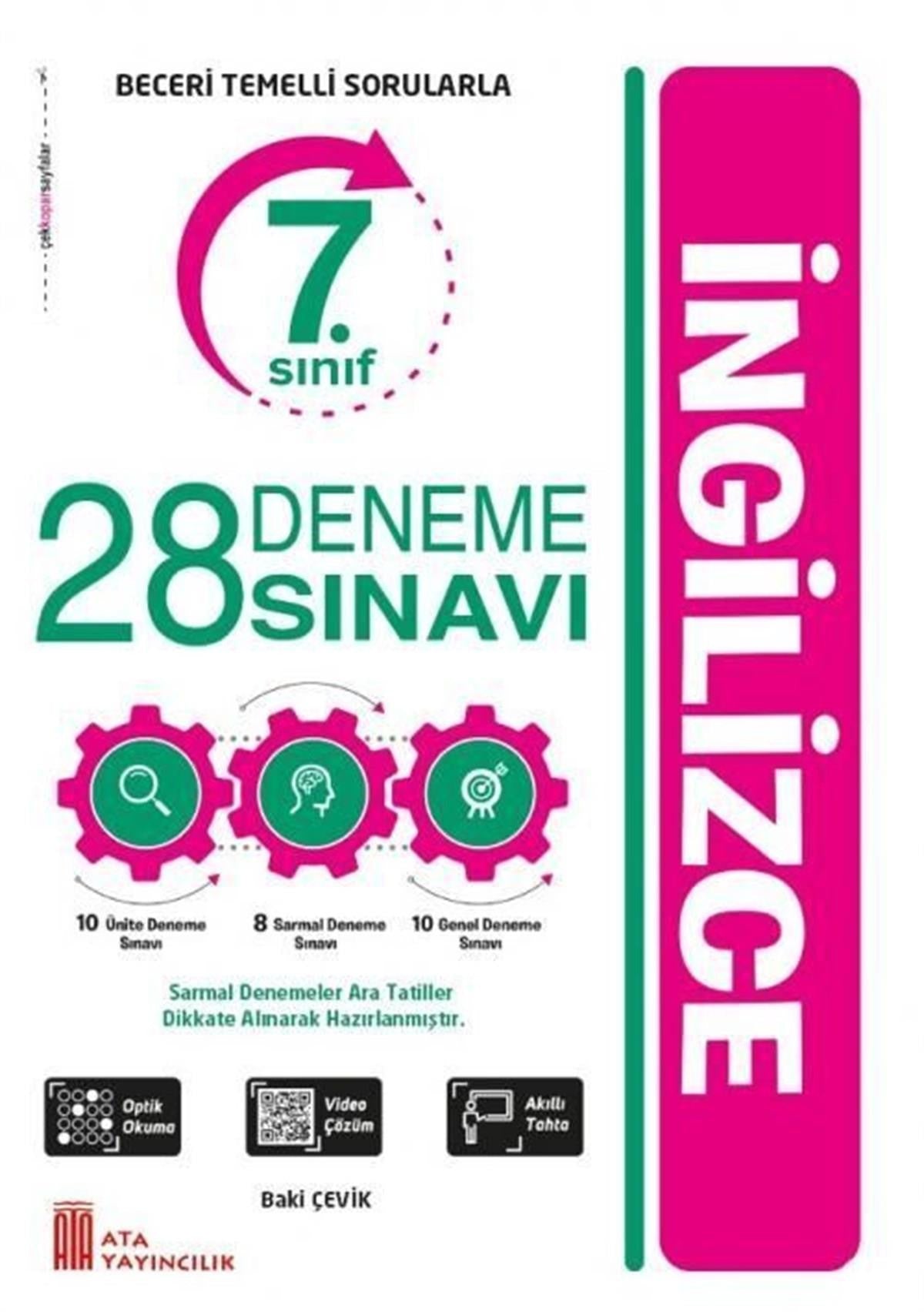 Ata Yayınları 7.Sınıf İngilizce 28 Deneme Sınavı (22) kitap kapağı