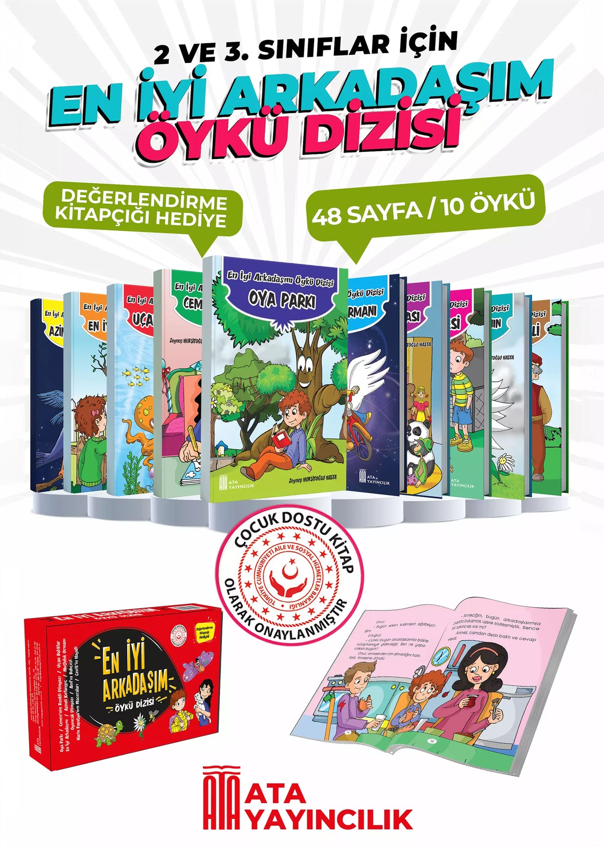 Ata Yayınları En İyi Arkadaşım Öykü Dizisi 10'lu Set - Zeynep hurşitoğlu hasta kitap kapağı