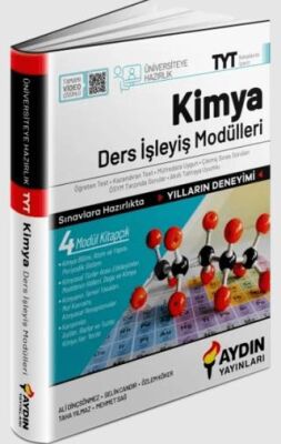 Aydın Yayınları Üniversiteye Hazırlık TYT Kimya Ders İşleyiş Modülleri - Kolektif kitap kapağı