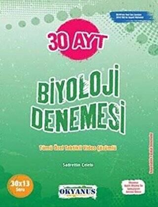 AYT 30 Biyoloji Denemesi - Sadrettin Çelebi kitap kapağı