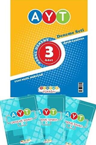 Deneme Dükkanı AYT 3lü Deneme Seti - Kolektif kitap kapağı