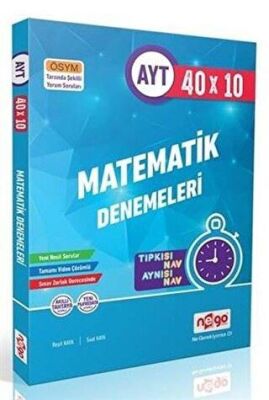 AYT 40x10 Matematik Denemeleri - Kolektif kitap kapağı