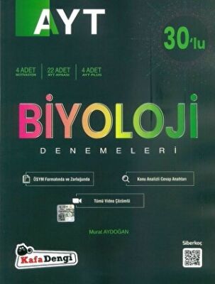 AYT Biyoloji 30` lu Deneme - Murat Aydoğan kitap kapağı