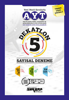 Ankara Yayınları Ayt Sayısal 5 Dekatlon Deneme - Kolektif kitap kapağı